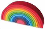 Grimms Spiel & Holzdesign 12-teiliger Regenbogen - groß