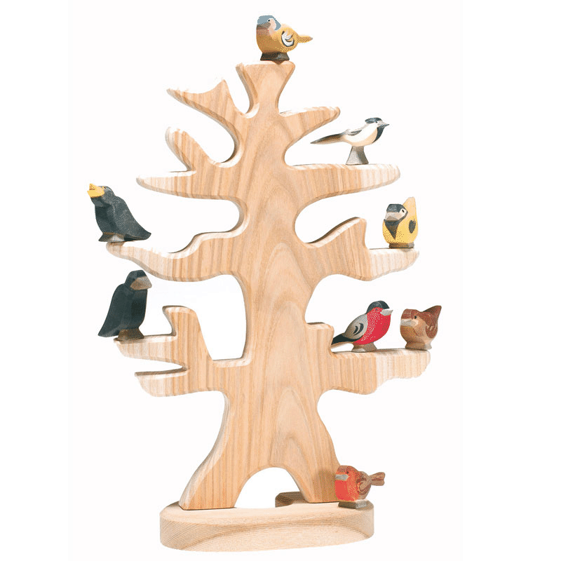 Ostheimer Vogelbaum mit Stütze + 8 Vögel 10-teiliges Set